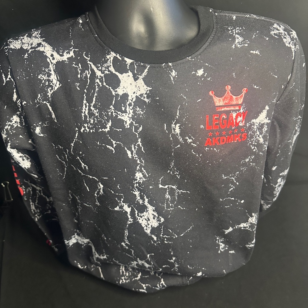 Black and White Marble Print sweatshirt-Akademics legacy size XL-#418